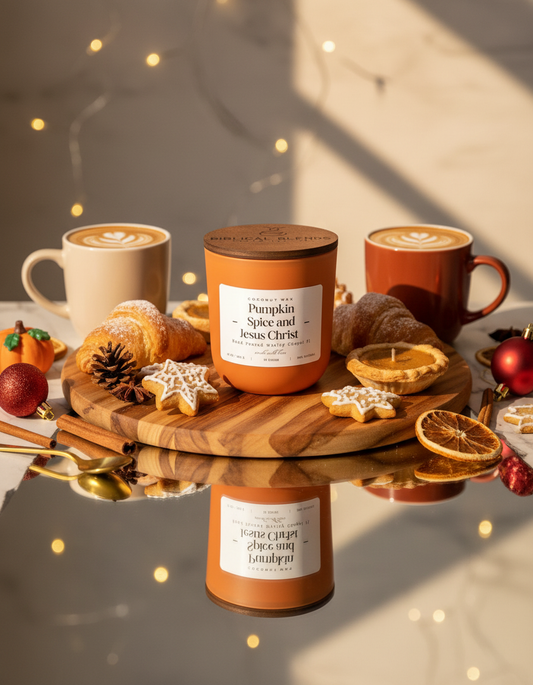 Pumpkin Spice and Jesus Christ 10 oz Candle